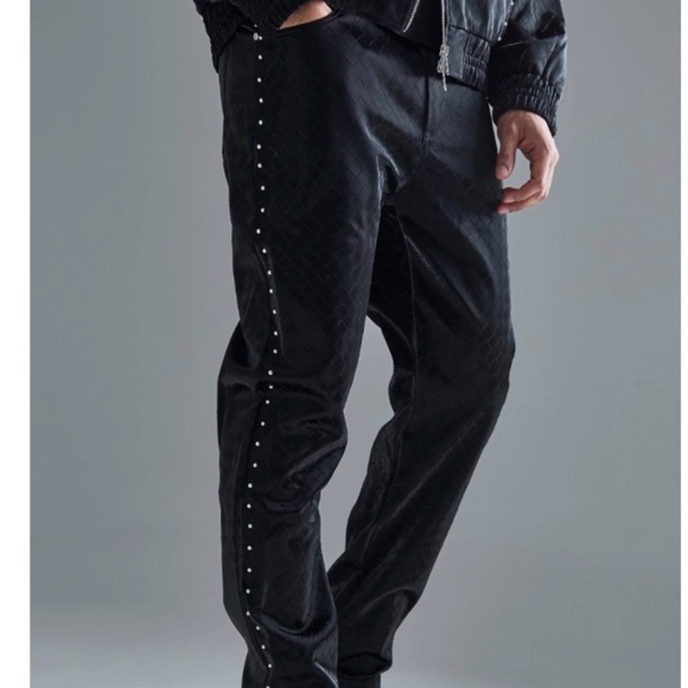 Boohoo Man Fixed Waist Straight Weave Pants Size‎ 28 NWT